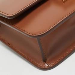 Pre Owned Burberry Brown Leather Mini TB Belt Bag