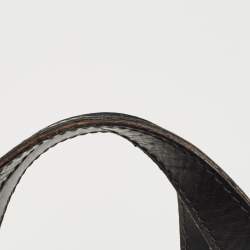 Pre Owned Burberry Beige/Black House Check Coated Canvas and Leather Tote