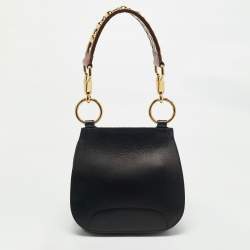 Burberry Black Leather Bridle Shoulder Bag