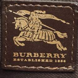 Burberry Beige Haymarket Check Coated Canvas Rydal Hobo