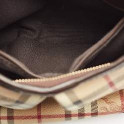 Burberry Beige Haymarket Check Coated Canvas Rydal Hobo