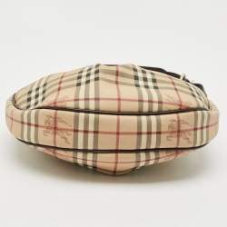 Burberry Beige Haymarket Check Coated Canvas Rydal Hobo