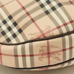 Burberry Beige Haymarket Check Coated Canvas Rydal Hobo
