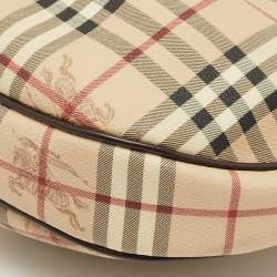 Burberry Beige Haymarket Check Coated Canvas Rydal Hobo