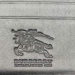 Burberry Beige/Black Supernova Check Coated Canvas and Patent Leather Continental Wallet 
