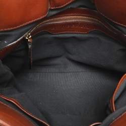 Burberry Brown House Check Canvas and Leather Bridle Whipstitch Tote