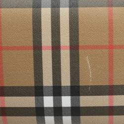 Burberry Beige Vintage Check Coated Canvas Henley Wallet On Chain