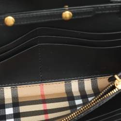 Burberry Beige Vintage Check Coated Canvas Henley Wallet On Chain