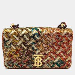 Burberry Orange Fabric Lola Small Bag