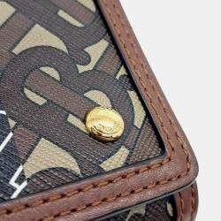 Burberry Multicolor Canvas and Leather TB Monogram Crossbody Bag