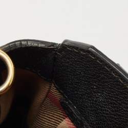 Burberry Black Leather Small Buckle Tote