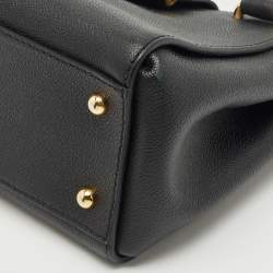 Burberry Black Leather Small Buckle Tote