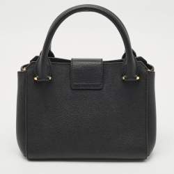 Burberry Black Leather Small Buckle Tote