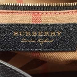 Burberry Black Leather Small Buckle Tote