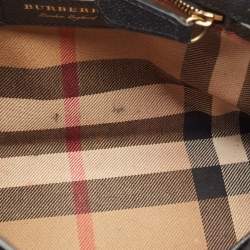 Burberry Black Leather Small Buckle Tote