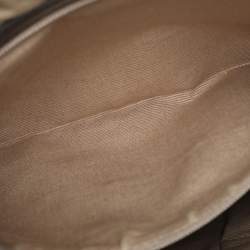 Pre Owned Burberry Black/Beige Nova Check PVC and Patent Leather Brooke Hobo