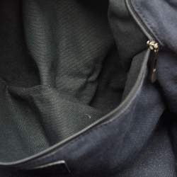 Burberry Black/Beige House Check Canvas and Leather Duffel Bag