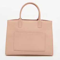 Burberry Dusky Pink Leather Small Frances Tote