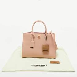Burberry Dusky Pink Leather Small Frances Tote
