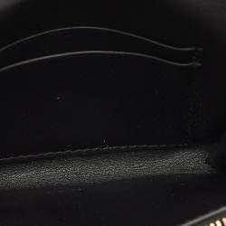 Burberry Black/Beige House Check Canvas and Leather Wellington Compact Wallet