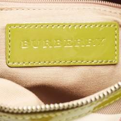 Pre Owned Burberry Olive Green/Beige Supernova Check PVC Dryden Crossbody Bag