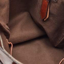 Pre Owned Burberry Beige/Brown Housecheck Canvas and Leather Slim Tote
