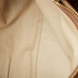 Pre Owned Burberry Brown Mega Check Fabric and Leather Tote