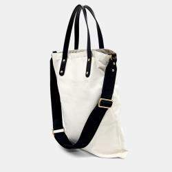 Pre Owned Burberry Cream Fabric tote and shoulder bag