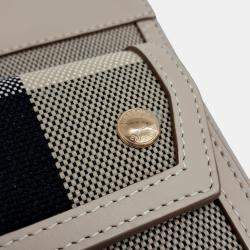 Pre Owned Burberry Beige Fabric and Leather Pocket Bag Mini