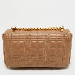 Pre Owned Burberry Beige Leather Mini Lola Chain Crossbody Bag