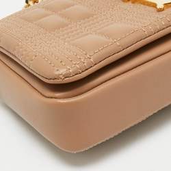 Pre Owned Burberry Beige Leather Mini Lola Chain Crossbody Bag