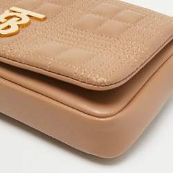 Pre Owned Burberry Beige Leather Mini Lola Chain Crossbody Bag