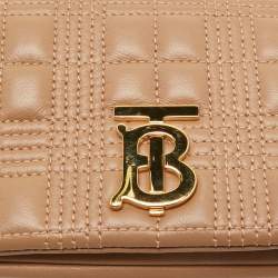 Pre Owned Burberry Beige Leather Mini Lola Chain Crossbody Bag