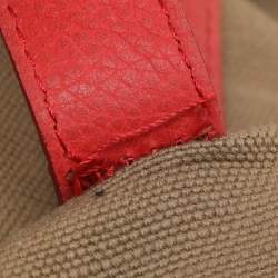 Pre Owned Burberry Beige/Pink Mega Check Canvas and Leather Drifton Backpack