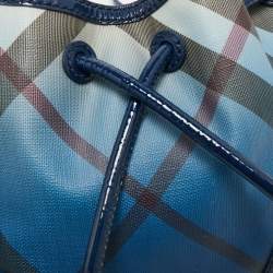 Pre Owned حقيبة كروس بودي برابري قماش مطلي أومبري أزرق سوبرنوفا كارو برباط