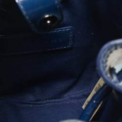 Pre Owned حقيبة كروس بودي برابري قماش مطلي أومبري أزرق سوبرنوفا كارو برباط