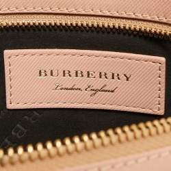 Pre Owned Burberry Pink Leather Pendleton Clutch