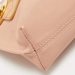 Pre Owned Burberry Pink Leather Pendleton Clutch