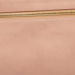 Pre Owned Burberry Pink Leather Pendleton Clutch