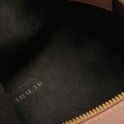 Pre Owned Burberry Pink Leather Pendleton Clutch