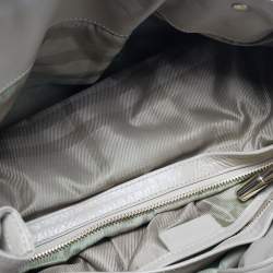 Pre Owned Burberry Beige Quilted Leather Beaton Tote
