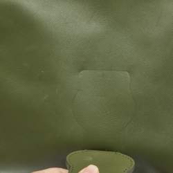 Pre Owned Burberry Green/Burgundy Leather Medium DK88 Top Handle Bag