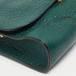 مملوكة مسبقًا حقيبة كروس بودي بربري هيريتج جلد حبيبي أخضر