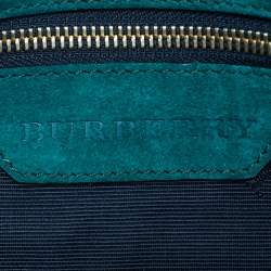 مملوكة مسبقًا حقيبة كروس بودي بربري هيريتج جلد حبيبي أخضر