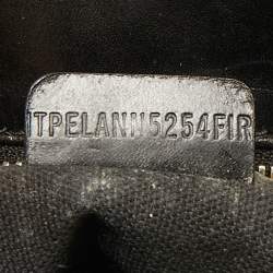 Pre Owned Burberry Black/Beige House Check Canvas and Leather Bridle Kent Tote