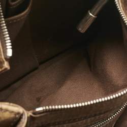 Pre Owned حقيبة يد بربري بيتون قماش و جلد فحص المنزل بني صغيرة