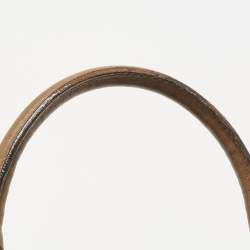 Pre Owned حقيبة يد بربري بيتون قماش و جلد فحص المنزل بني صغيرة