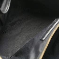 Pre Owned Burberry Black Embossed Leather Orchard Bowler Bag