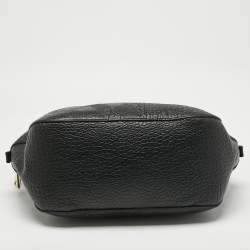 Pre Owned Burberry Black Embossed Leather Orchard Bowler Bag