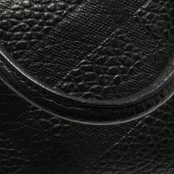 Pre Owned Burberry Black Embossed Leather Orchard Bowler Bag